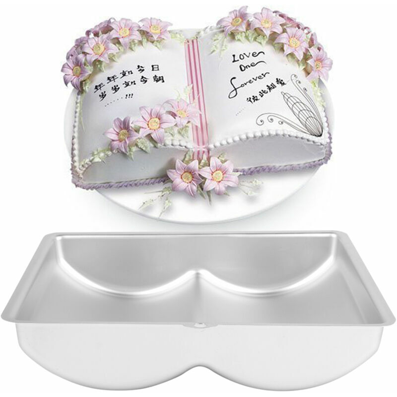 Stampo per torta a forma di libro in lega di