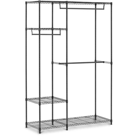 Stand Rella Appendiabiti doppio nero 78,5x41,5x165