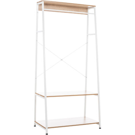 Stand appendiabiti Luton Natura/bianco