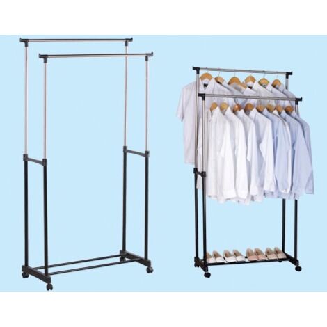 STAND APPENDIABITI PORTABITI BRIXO MONO STRUTTURA IN ACCIAIO 83.5X41.5X87/162