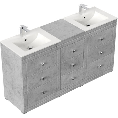 Stand Badmöbel Cosmo Klassik SoftClose beton