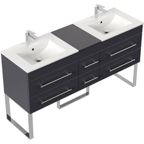 Stand Badmöbel Roma XL SoftClose anthrazit