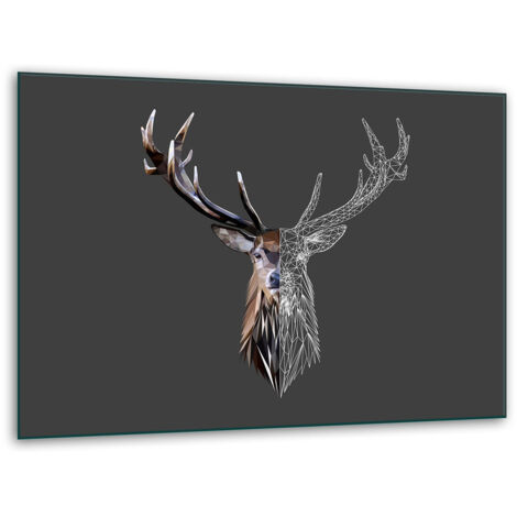 Stand de panneau de coupe en verre 40x30 cerf