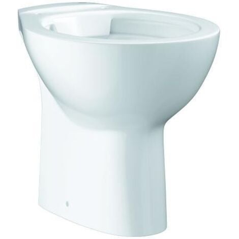 Stand-Tiefspül-WC Bau Keramik spülrandlos spülrandlos weiß alpinweiß
