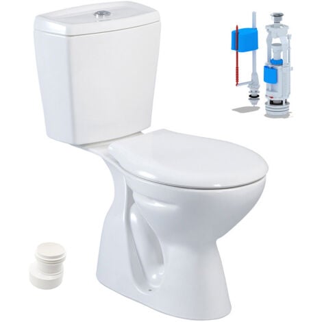 Stand-WC mit Taharet Keramik-Spülkasten Softclose WC-Sitz Toilette WC Senkrecht Boden