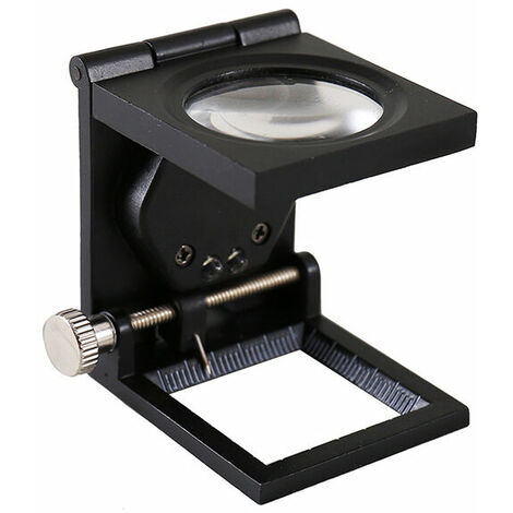 Standable Magnifier - 50x Portable Folding Magnifier Unbreakable Magnifying Glass