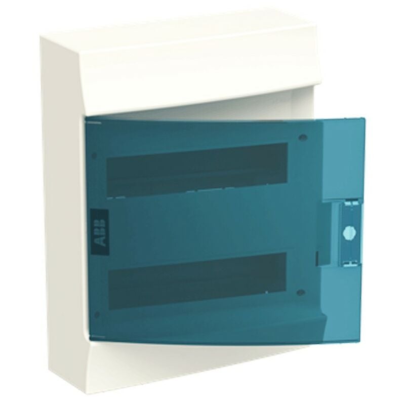 ABB - Tableau mural 24 modules IP41 porte bleu petrol blanc 2 rangées 41P12X22