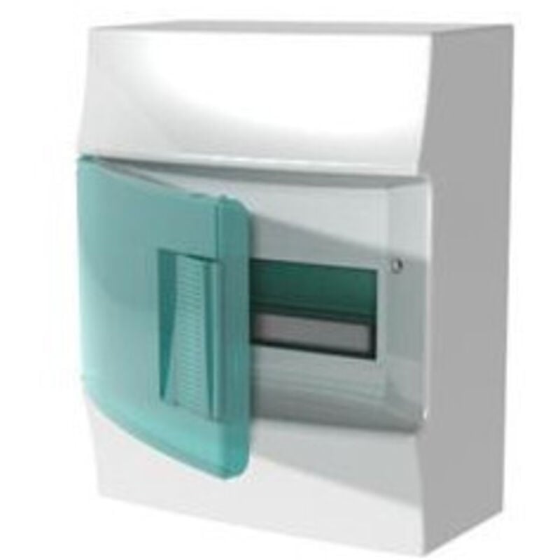 ABB - Tableau mural 8 modules IP41 porte bleu petrol blanc 41P08X12