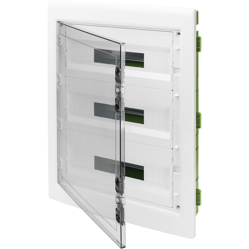 Gewiss - GW-40610PM Plaque de plâtre avec porte transparente fumée 54M IP40