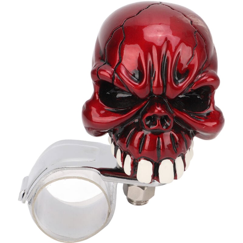 Image of Standard-Lenkradknauf, 3 cm Durchmesser, schädelförmiges Lenkradknauf (rot).