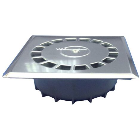 Standard-senkrechter Edelstahl-Siphon-PVC-Ablauf, T-88 i 10 x 10 cm/117 x 117 x 44 mm/ø40 mm