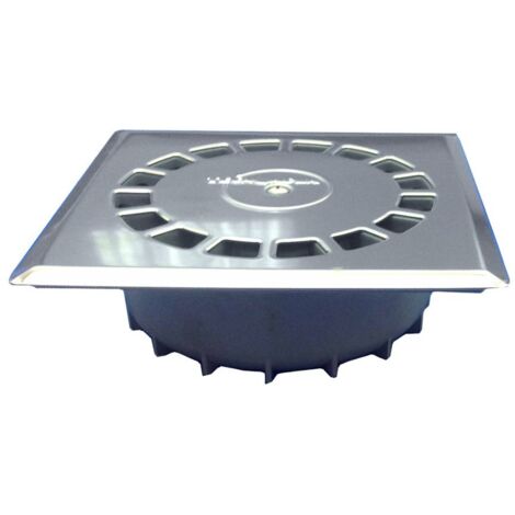 Standard senkrechter Siphon aus PVC, Edelstahl t-88 i 20 x 20 cm / 216 x 216 x 70 mm / ø110 - 90 mm