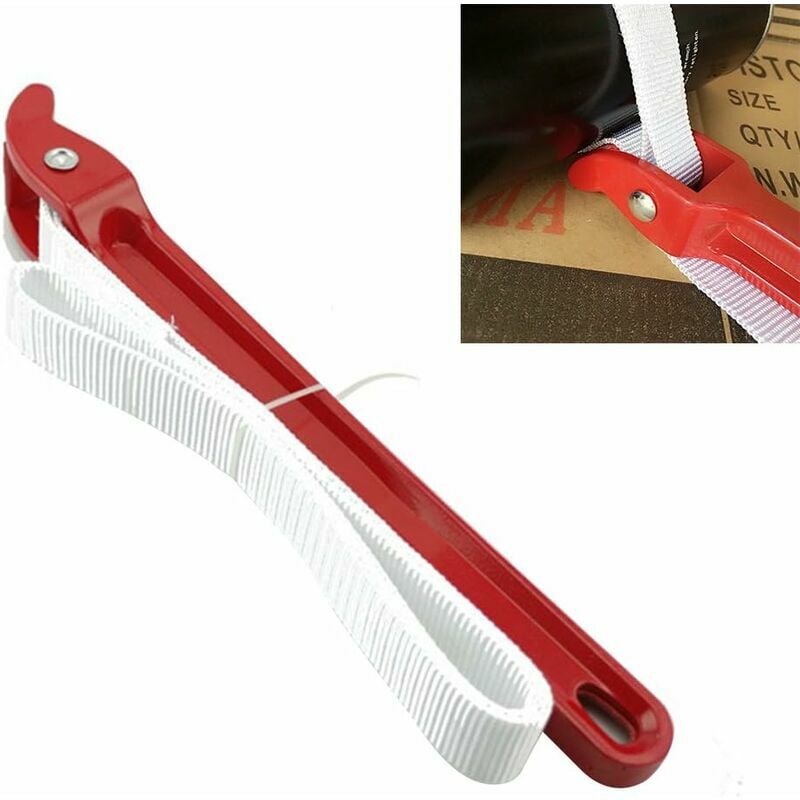 Standard Strap Wrench 12 '' Universal Oil Filter Strap 82cm Oil Wrench Removal Tool 30cm Handle 82 30cm Red