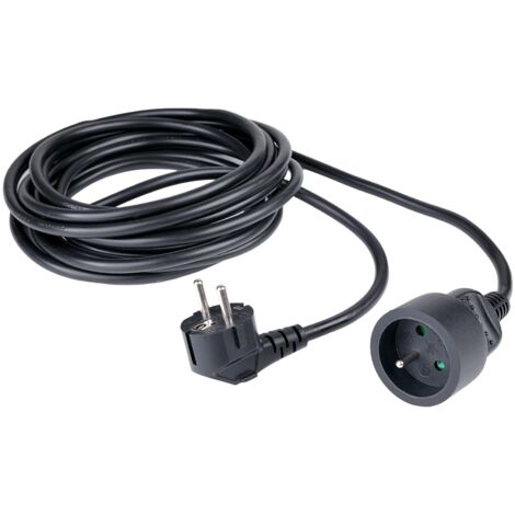Standard-Verlängerungskabel 5 m in Schwarz 3500W