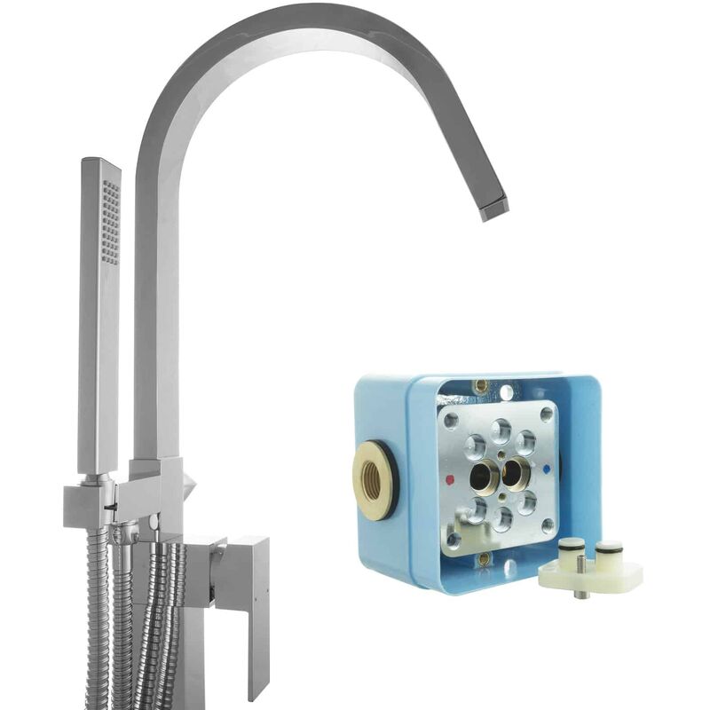 Freistehende Wannenarmatur - Bodenmontage Mit Handbrause