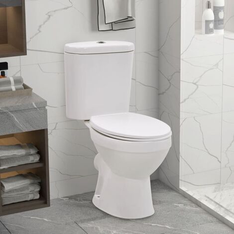 Standing Toilet with Cistern and Soft Close Seat Ceramic White4743-Serial number