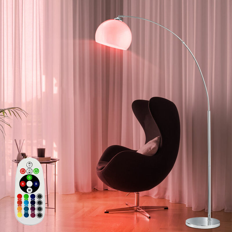 

Lámpara de pie con control remoto, iluminación de pie de arco regulable en un juego que incluye lámparas LED RGB