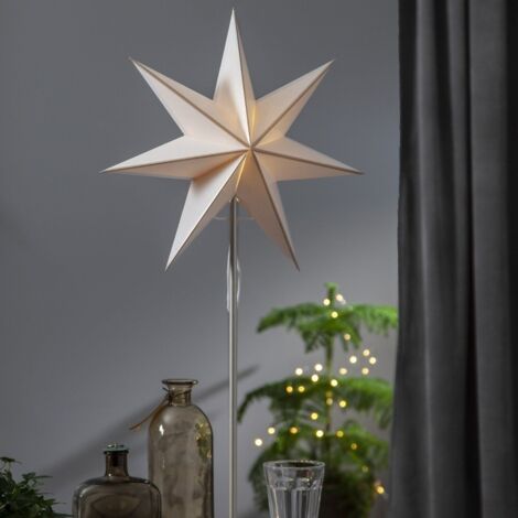 Standleuchte "Astro", weiß, 74x35 cm, Batterie