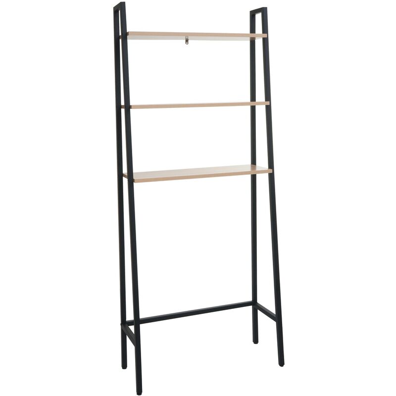 HHG neuwertig] Standregal 696, Badregal Waschmaschinen Regal Leiterregal, Industrial Metall Holz 155x64x25cm natur beige  - Onlineshop ManoMano