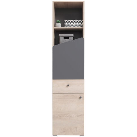 Standregal in Eiche mit anthrazit DIAMANTE-133