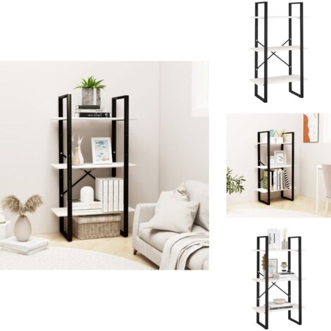 Standregal Weiß 60x30x105 cm Massivholz Kiefer - Holzregal - Stehregal - Bücherregal - Wohnwandregal - Speicherplatz
