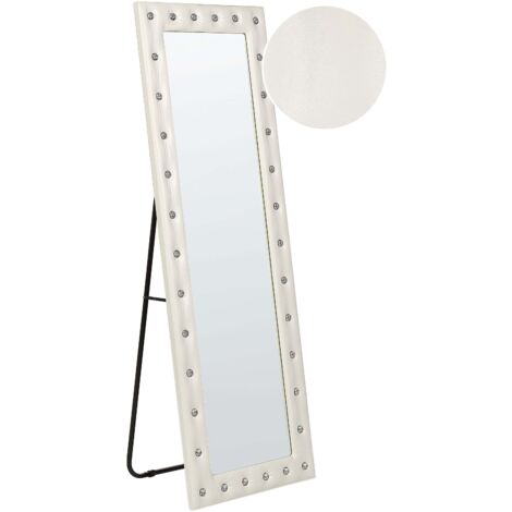 Standspiegel ANSOUIS 150 cm Kunstleder Weiß