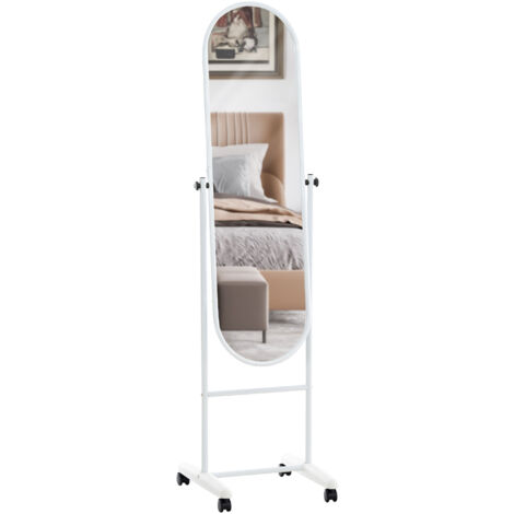 Standspiegel Nane Oval weiß