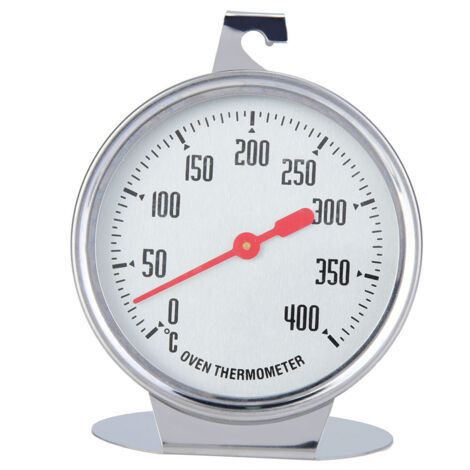 Standthermometer mit großem Zifferblatt, Edelstahl-Temperaturanzeige 0–400 °C, Backofenthermometer mit großem Zifferblatt für Küchenbackzubehör