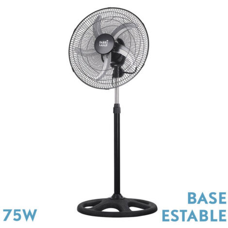 Standventilator abrila 75 watt schwarz aluminium