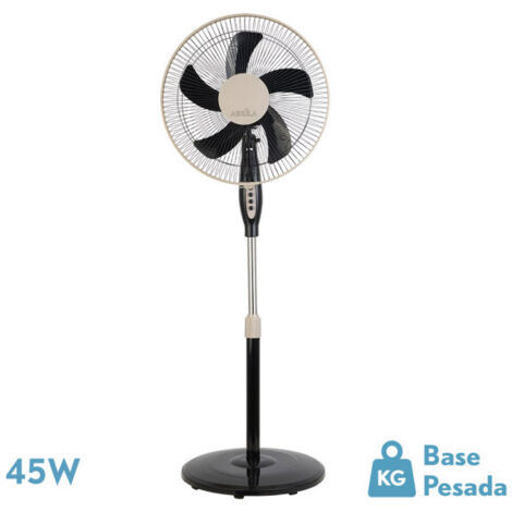 Standventilator Belmonte Schwarz/Beige, 45 W, 3 Geschwindigkeiten, oszillierend