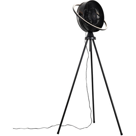 Standventilator Stativ schwarz inkl. LED 3-stufig dimmbar - Marleen