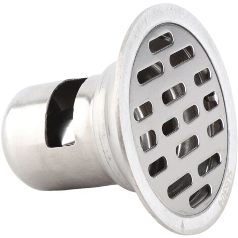Standwaschbecken für Bad und Dusche, 7,5 cm runder Edelstahlablauf mit doppeltem Geruchs- und bruchsicherem Filter (Packung mit 50 Stück)