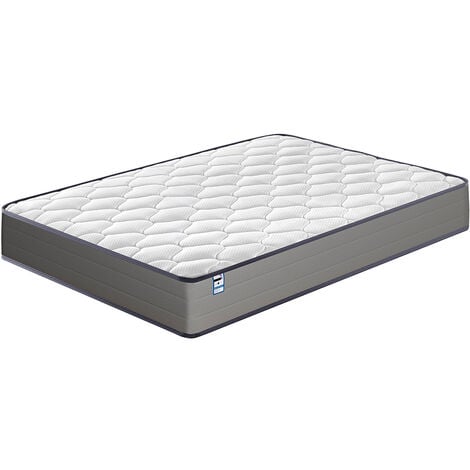 STANEW Matelas à ressorts 140x190cm, Épaisseur 20cm, Ressorts Ensachés Indépendant en Mousse à Mémoire de Forme,Parfait Support, Confort Ferme,7 Zones de Confort(140x190x20cm)