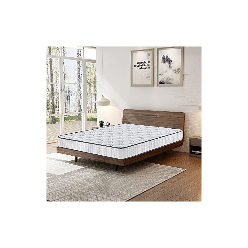 Matelas en Mousse, Épaisseur 22cm, Mousse a Mémoire Matelas de Forme Respirante, Matelas Réversible des deux côtés, Rembourrage Super doux, Matelas