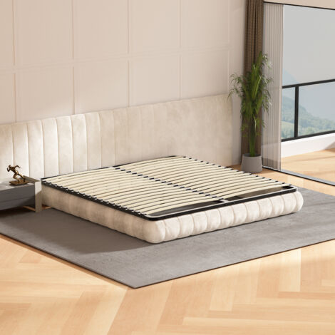 STANEW Sommier 140 x 190cm, Lit avec Sommier à Lattes pour Adulte(140 x 190cm)
