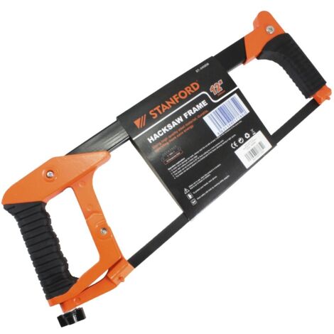 STANFORD arco sierra acero 12p 2 manos reforzado , Arco de aluminio reforzado para hoja de sierra 12 pulgadasUso fontanería, carpintería, hogar y bricolajeCuerpo de acero y