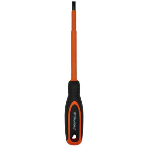 STANFORD destornillador aislante b/recta 5,5x125 , Destornillador aislante boca recta 5,5x125 mm Stanford. - Diseñado especialmente para trabajos eléctricos, ofreciendo máxima segu