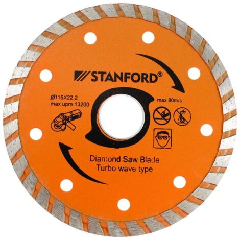 STANFORD disco acero diamantado 115x2.2 c/continuo , Disco diamantado de banda continua Tamaño: 115x2,2mm Indicado para Porcelanato, silestone,gres,cerámica,azulejo y marmo