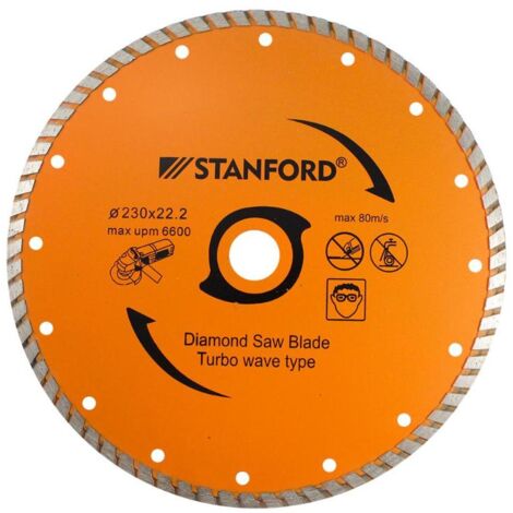 STANFORD disco acero diamantado 230x2.6 c/continuo , Disco diamantado de banda continua Tamaño: 230x2,6mm Indicado para Porcelanato, silestone,gres,cerámica,azulejo y marmo