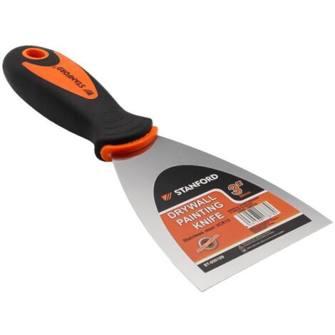 STANFORD espatula acero cromada 80 mm m/ plastico , Espátula de acero 80 mm Mango de plástico Stanford. - Espátula de 80 mm (3 pulgadas) diseñada para trabajos de bricolaje, pintur