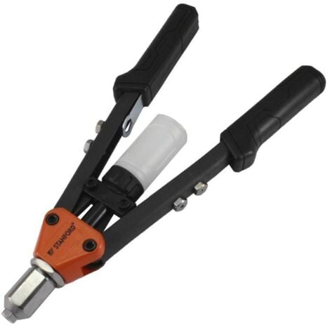 STANFORD remachadora 2 manos 34 cm 5 bocas , Remachadora de 2 manos Stanford. - Diseñada para ofrecer máxima comodidad y fuerza en trabajos de remachado de hierro, aluminio, acero