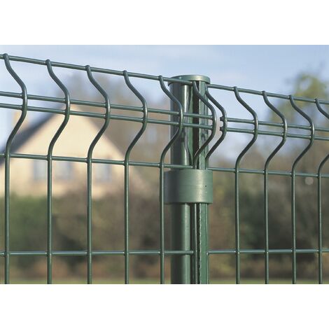 Stangen für Bekafor -Zaunpaneele mit Schutzhaube - green