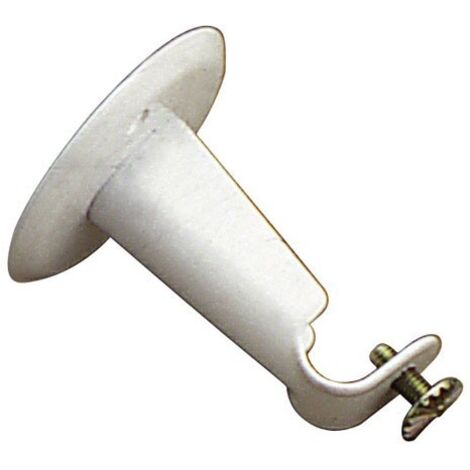 Stangenhalter 12 mm.Ø Weiße runde Front