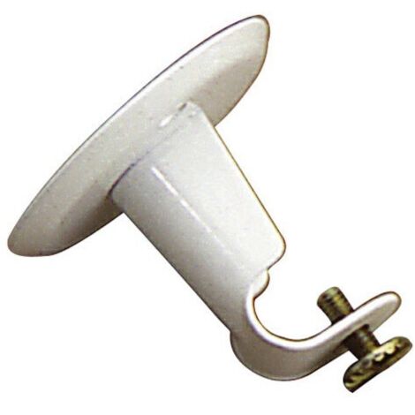Stangenträger 12 mm.Ø weiß rund Decke