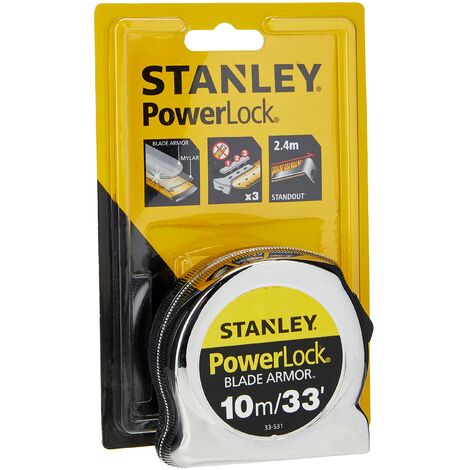 Stanley 0-33-531 Micro Powerlock - Metro con armatura, 10 m