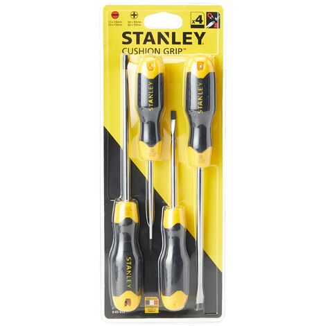 TAGLIO SET DI 6 CACCIAVITI CROCE CERCAFASE 0-65-009 STANLEY CUSHION GRIP