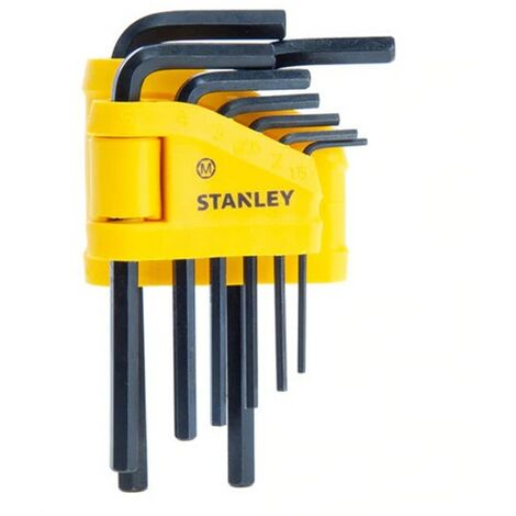 Stanley 0-69-251 Set 8 Chiavi maschio esagonali brugola piegate in millimetri