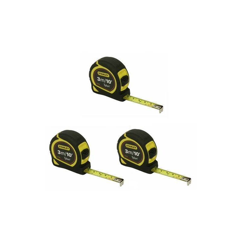 1-30-686 3M Tape Measure STA130686 3 Meter 10FT Pocket Tape Triple Pack - Stanley