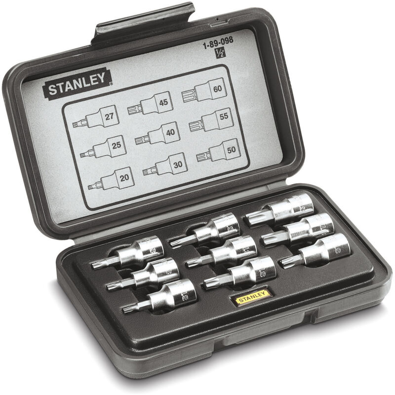 Stanley - Set di 9 chiavi Torx 1/2'' 1-89-098