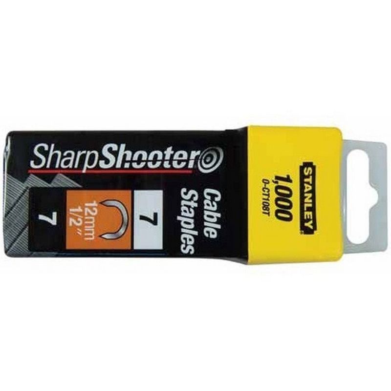 

1-CT108T - Grapas cable tipo 7 - 12 mm - 1000 u. - Stanley